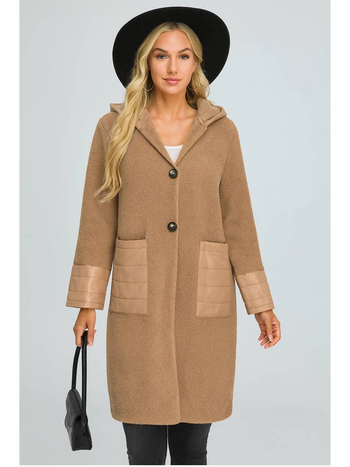 Lucy Sparks – wholesale Coat – Women’s – PREMIUM QUAITY FLUFFY COAT WITH QUILTED PANELS3