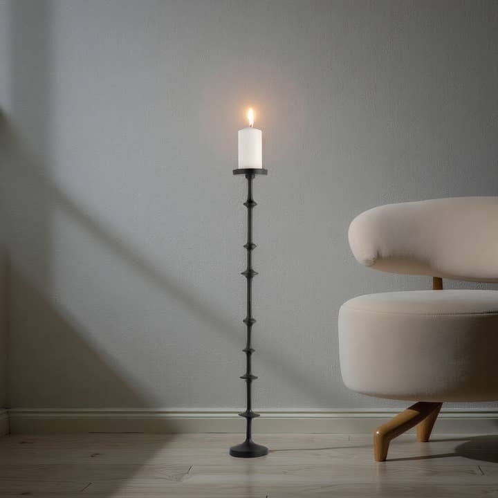 Sagebrook Home - Wholesale Candle Holder - Floor Pillar Candle Holder - Black Metal Abacus, 36 in.11