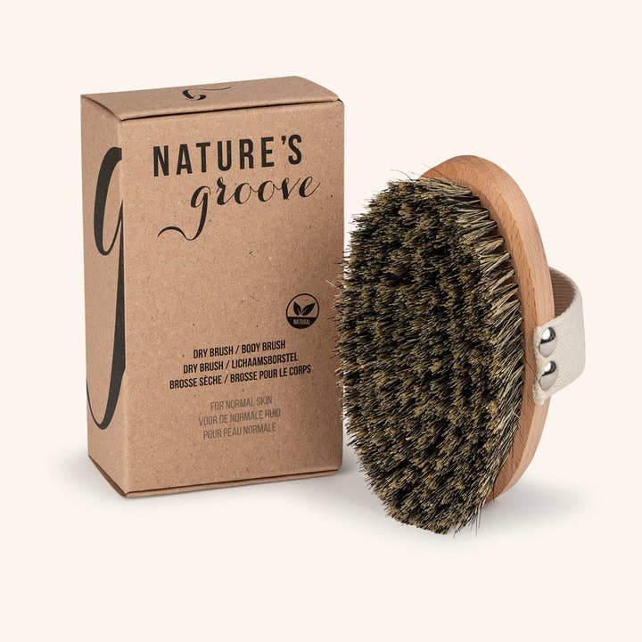 Cepillo seco 100% natural, cepillo de baño/cepillo corporal para venta al por mayor de NATURE'S groove