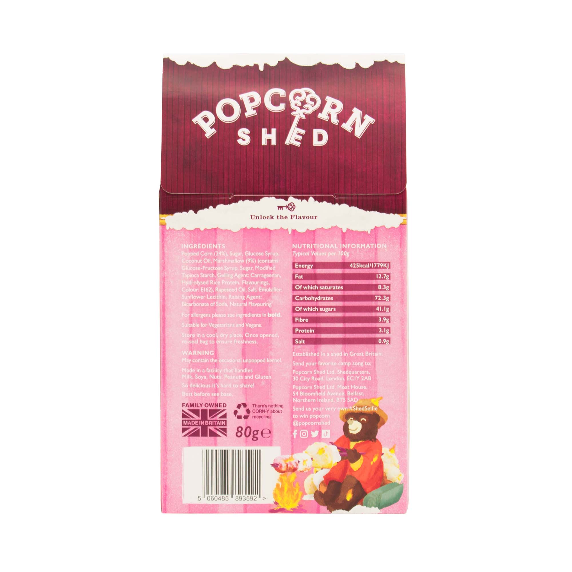 Popcorn Shed - Vendita all'ingrosso Popcorn - Snack Box Popcorn Gourmet al Caramello con Marshmallow Tostati Vegano4