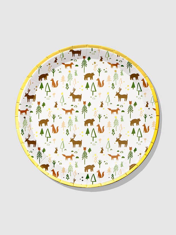 Petites assiettes Woodland Wonders (10 par paquet) pour la vente par Coterie Party Supplies