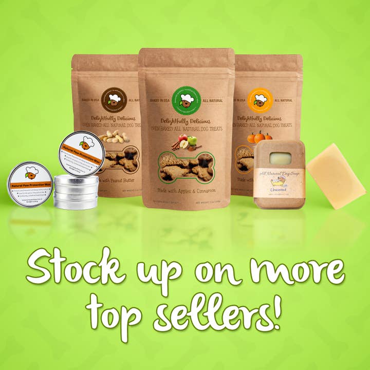 Delightfully Delicious Dog Treats - Vente Friandises – chien - Friandises pour chiens pomme et cannelle | Friandises naturelles pour animaux | Sachet de friandises pour chiens4