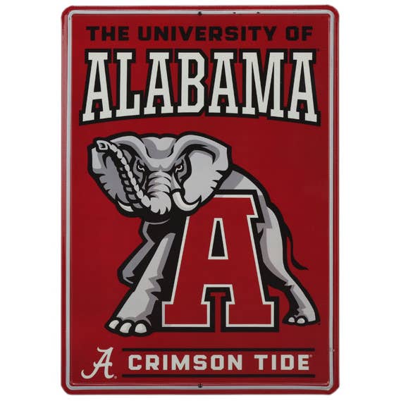 University of Alabama Metal Sign for wholesale by Open Road Brands, LLC