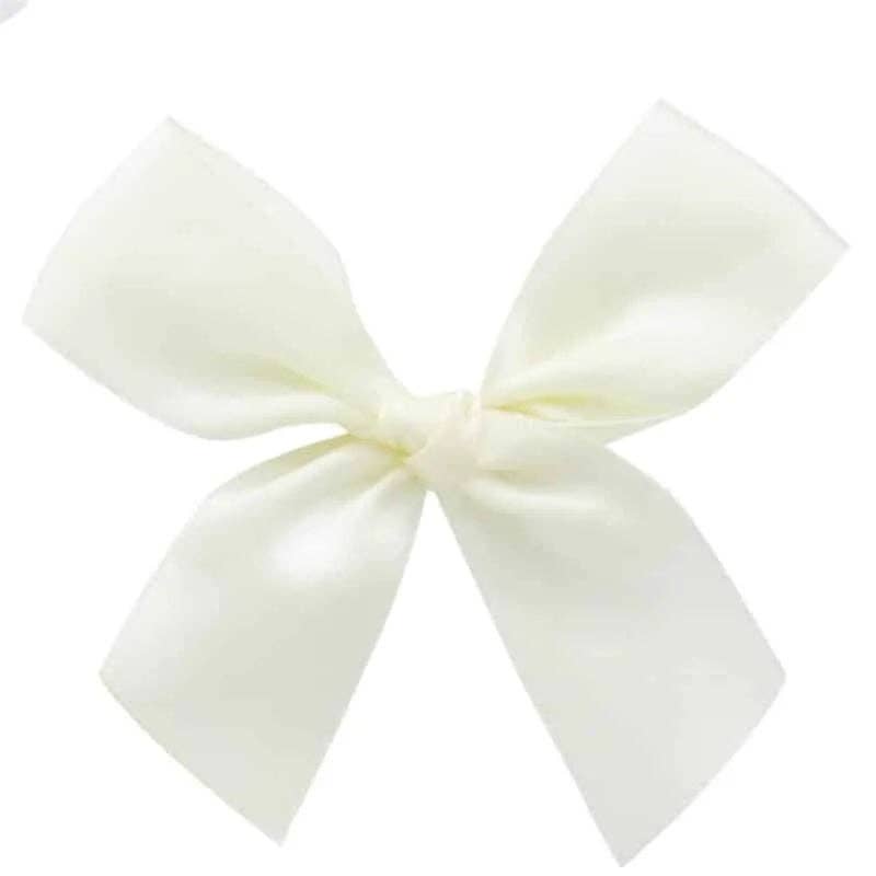 kadopapier.net - Wholesale Bow - Gift Wrapping - Ivory satin bow with adhesive0