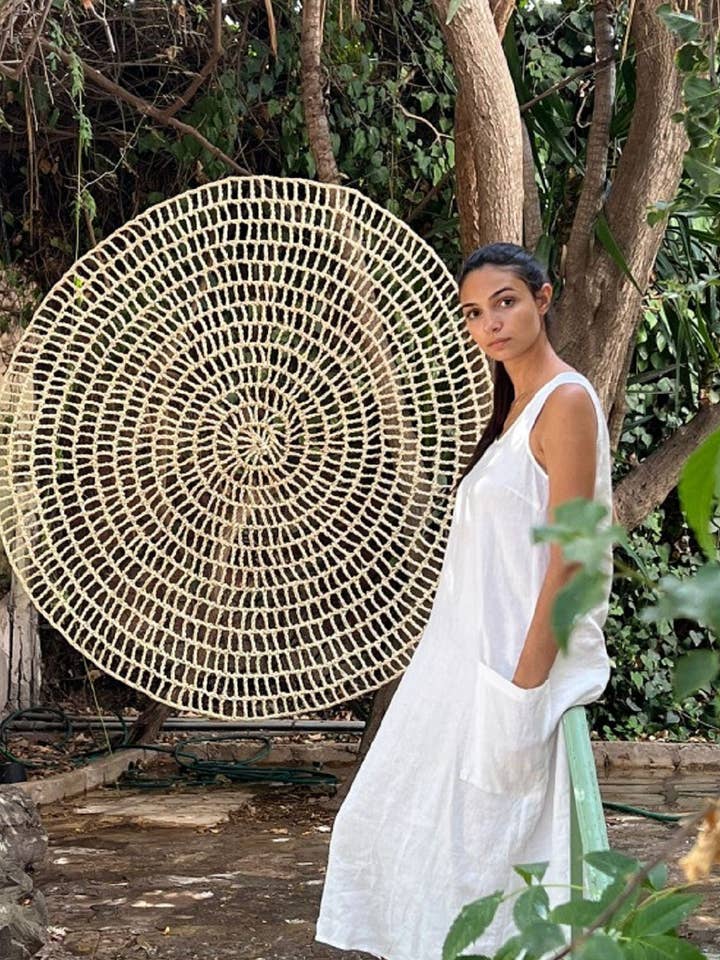 Väggmatta eller palmmatta Ø150 cm – Handgjord för wholesale av LA FIBRE ARTISANALE