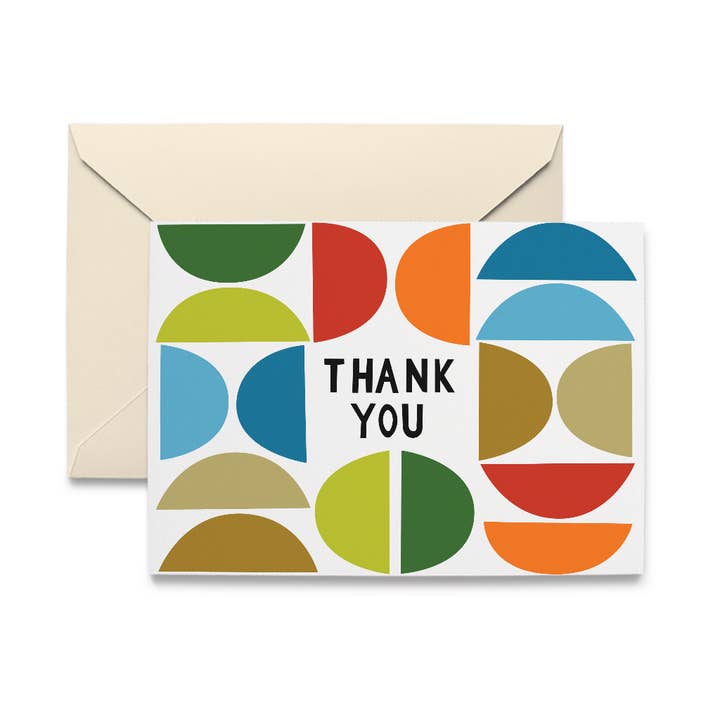 R. Nichols Stationery & Gifts - Wholesale Stationery/Notecard Set - Mid Century Thank You Boxed Note Cards, Set of 10