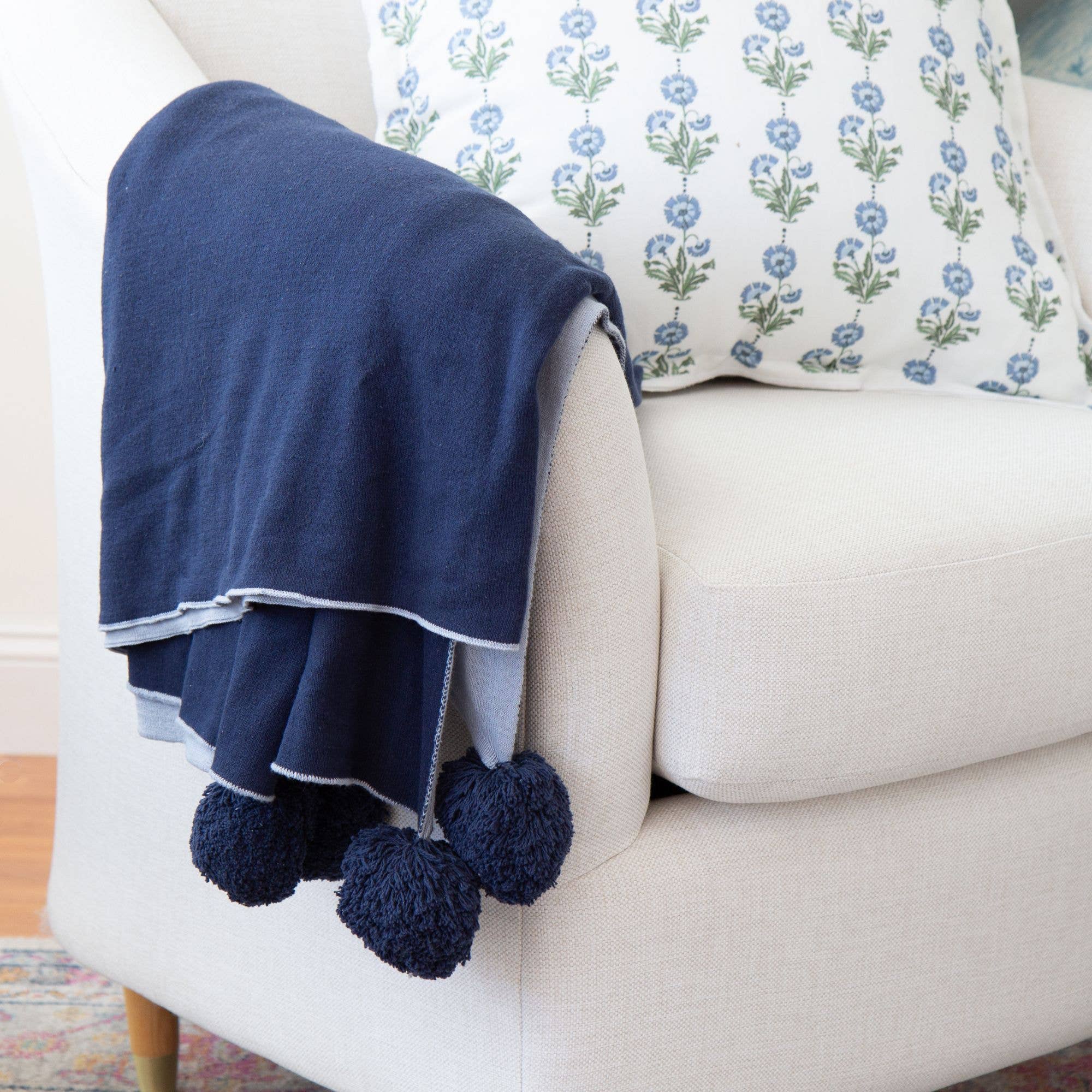 Tajik  Home  LLC - Wholesale Throw Blanket - Dakota Pom Pom Knit Throw Blanket – Double-Sided, Soft 6