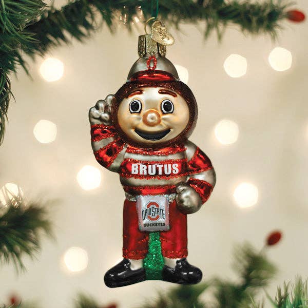 Old World Christmas - Wholesale Ornament - Ohio State Brutus Buckeye Ornament