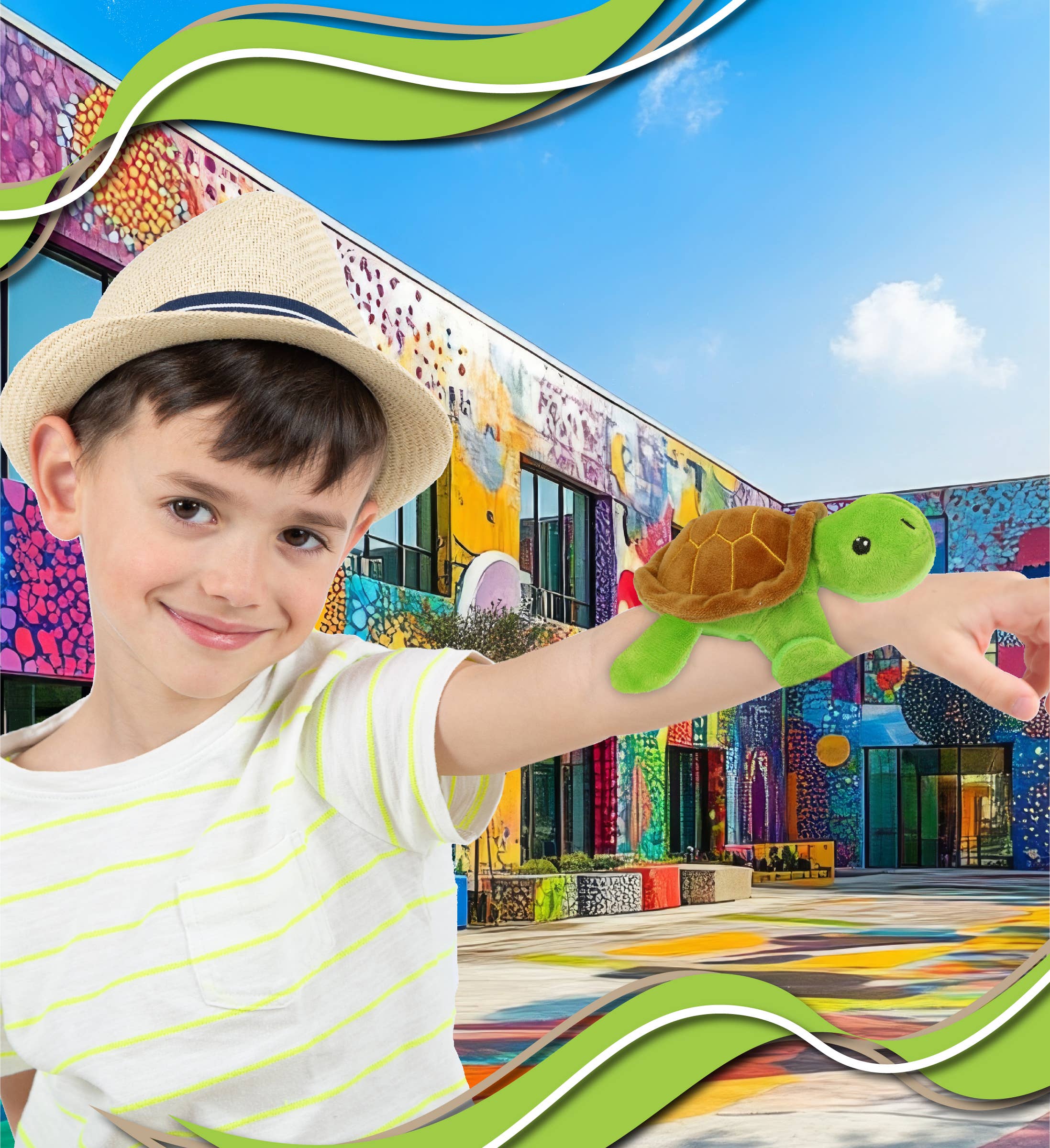 Cota Global – wholesale Stuffed/plush toy – Kids & baby – Slap Bracelet Plush - Sea Turtle5