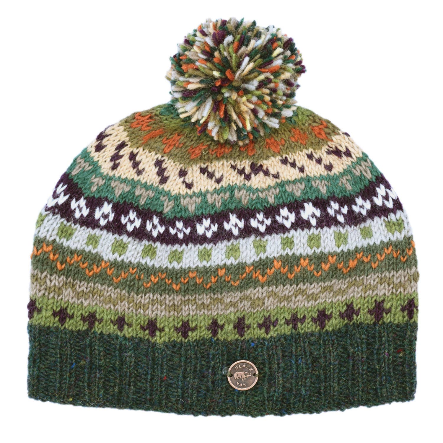 Black Yak Ltd - Wholesale Beanie - Unisex - Fair Isle Bobble Hat - Pure Wool - Knitted - Fair Trade4