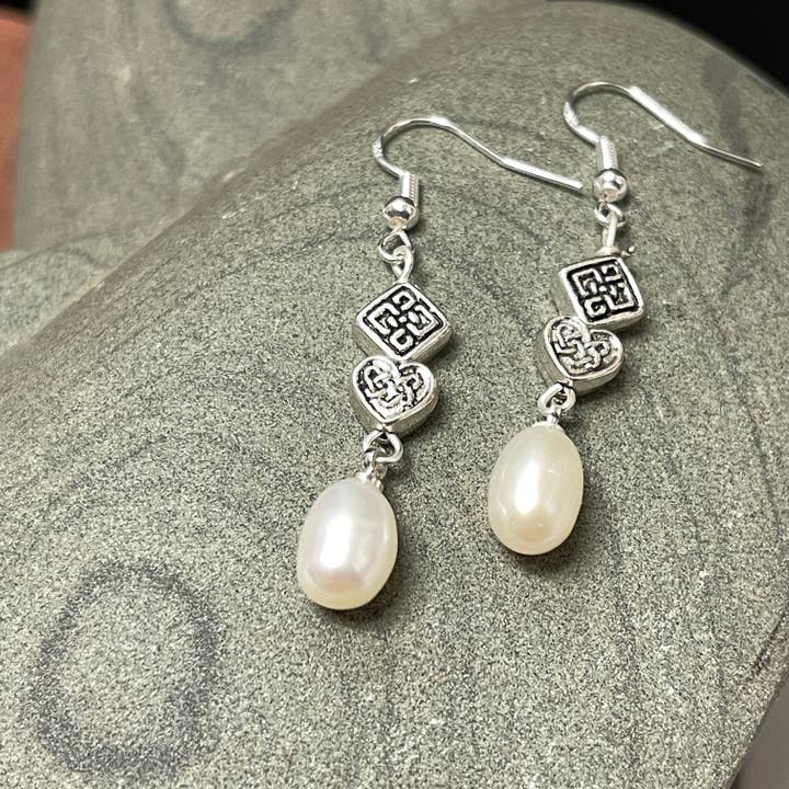 Celtic heart earrings for wholesale by Peace Love Bling