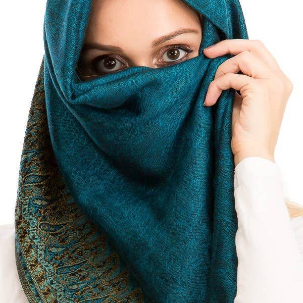 Cap Zone - Wholesale Scarf - Women's - Luxury Delicate Paisley Versatile Wrap Faux Pashmina18