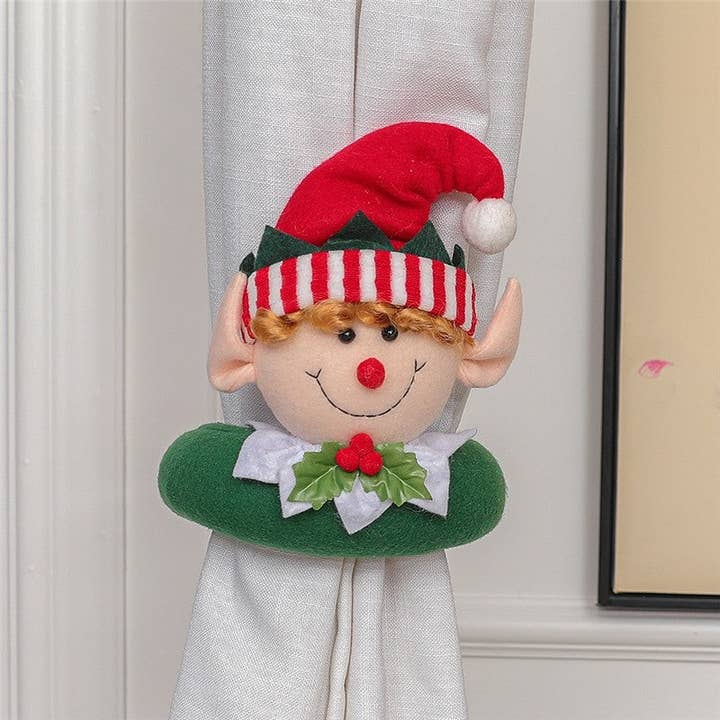 Ekartini - Wholesale Christmas decoration - Cartoon Elf Doll Curtain Holder Christmas Home Decoration4