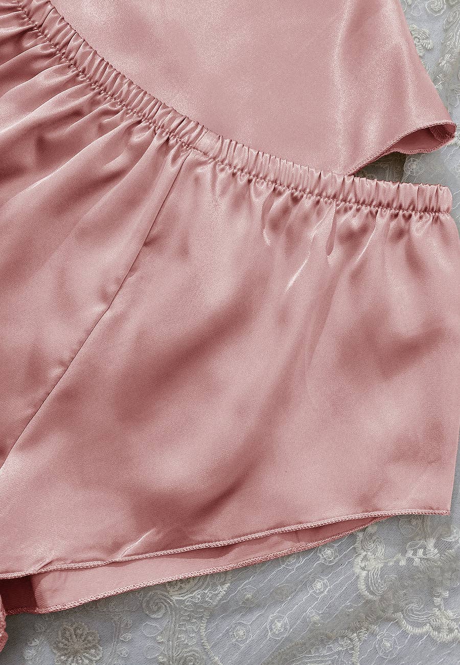 Anna Kaci Wholesale - Wholesale Lounge Set - Women's - Cowl Tank and Shorts Lounge Set10