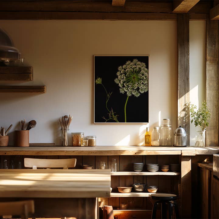 Hope Steinle Pressed Flower Art - Wholesale Art Print - Pressed Flower Art Print - Queen Anne's Lace