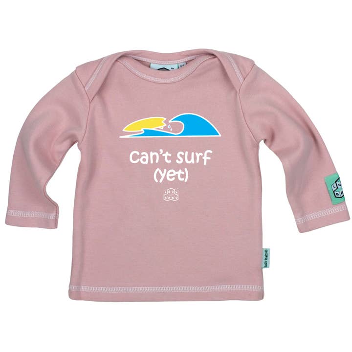 Newborn Gift for Baby Girl Surfers - Can't Surf Yet Top for wholesale by Lazy Baby®