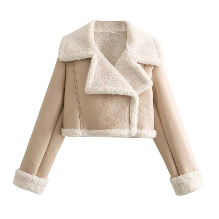 Marayn - Wholesale Jacket - Women's - Euro Chic Fleece Lined Faux Fur Short Jacket1