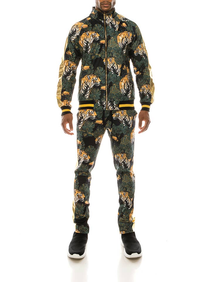 ST559 JUNGLE TIGER TRACK SUITS (OPEN PACK) for wholesale by Victorious