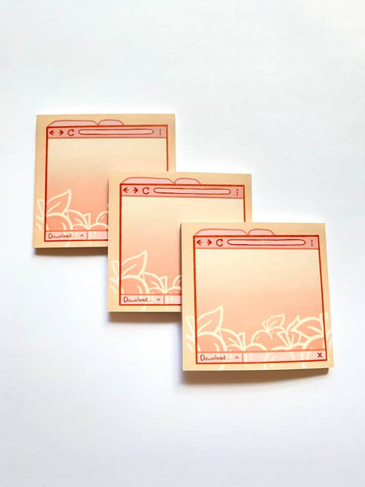 Peach Screen Sticky Notes - Kawaii Memo Pad for wholesale by Artsyvushop