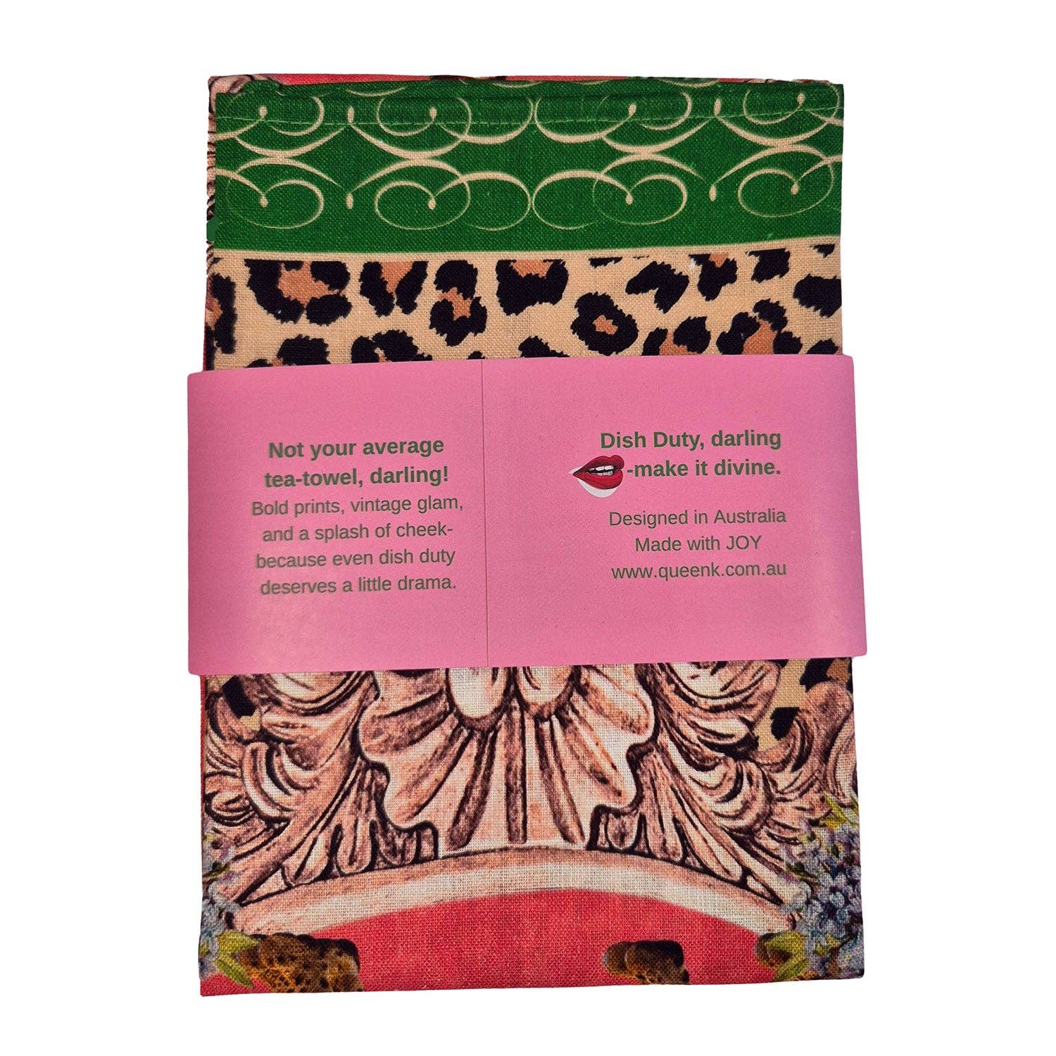Queen K - Wholesale Tea towel - Alice Retro Glamour 100% Linen Tea Towel5