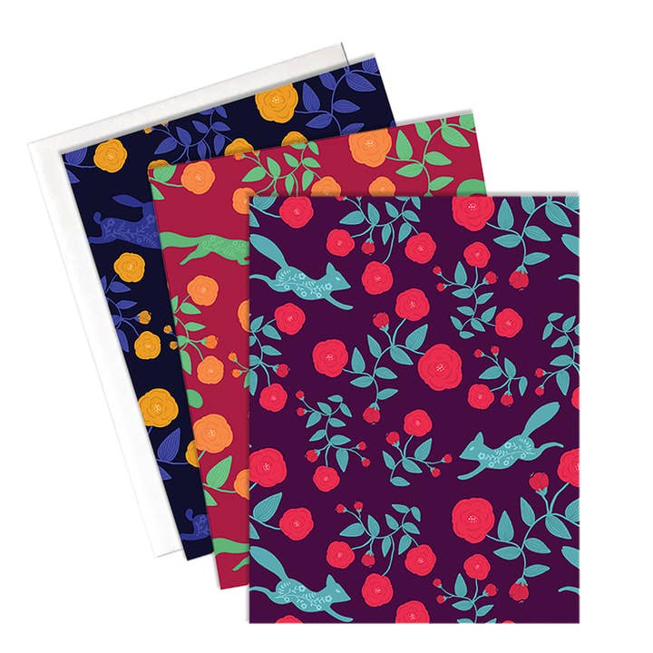 Cartões de notas da criatura da floresta - conjunto de 3 cards por atacado de Fox Card Co