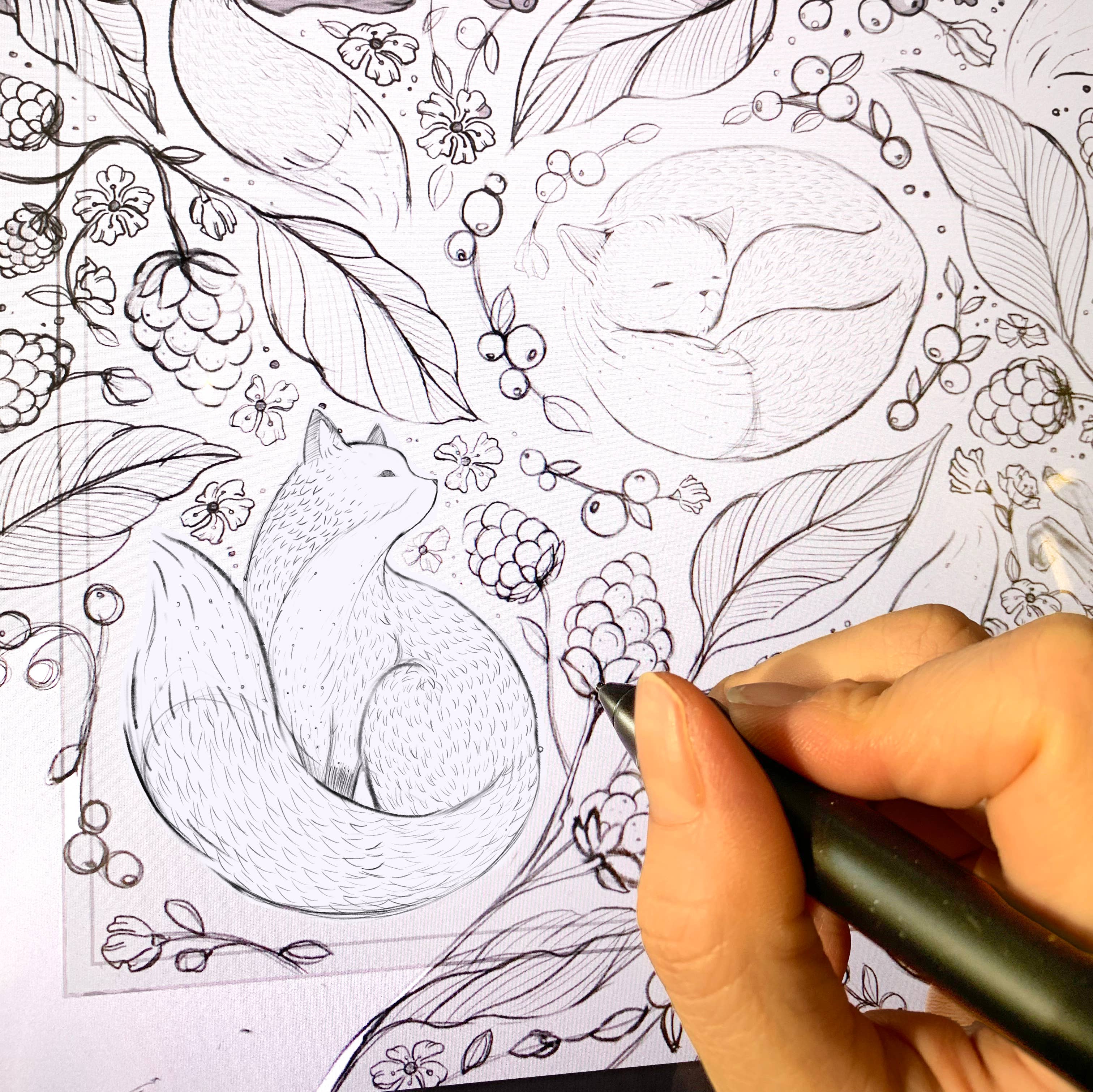 sol&mar art co. - Wholesale Bandana - Unisex - Fox&Berry Bandana Scarf (Blush)7