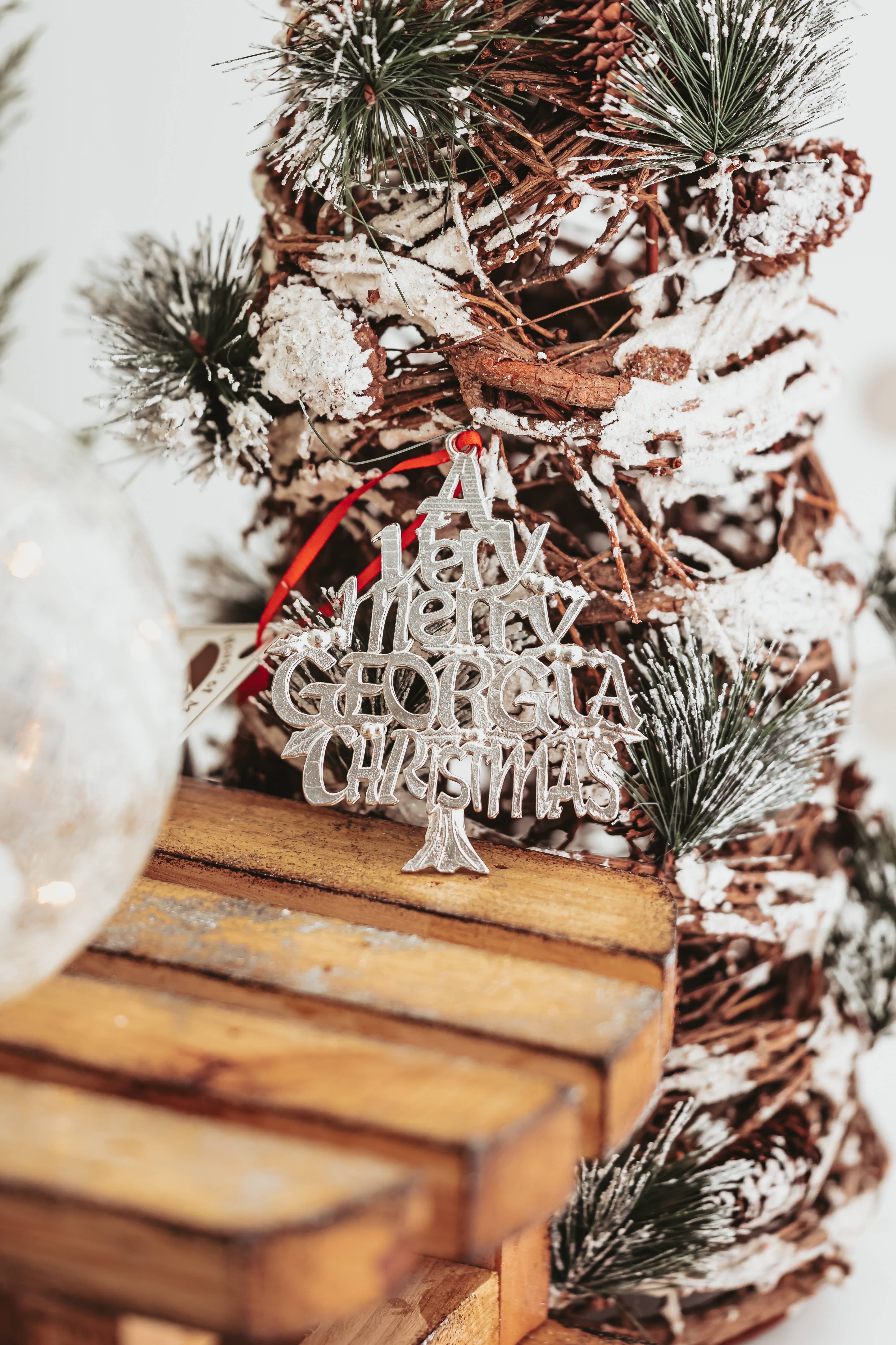 House of Morgan Pewter - Wholesale Ornament - Georgia Gifts - Bulldog - State Symbols - Christmas Ornament0