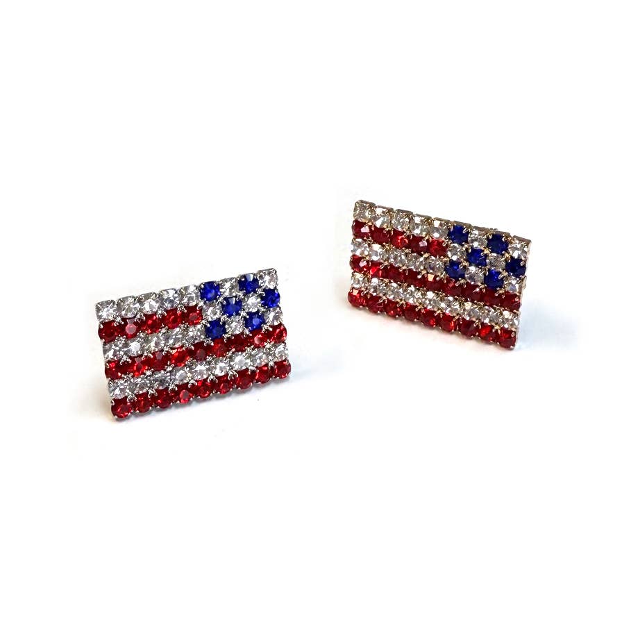StarryNYC - Venta al por mayor Broches - Broche de esmalte patriótico americano con bandera de EE. UU. de pedrería