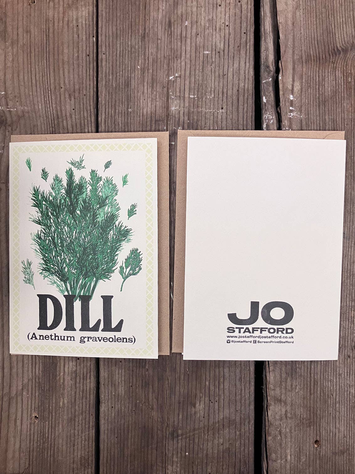 Jo Stafford – wholesale Everyday greeting card – Dill 127 x 177mm Portrait Greetings Card1