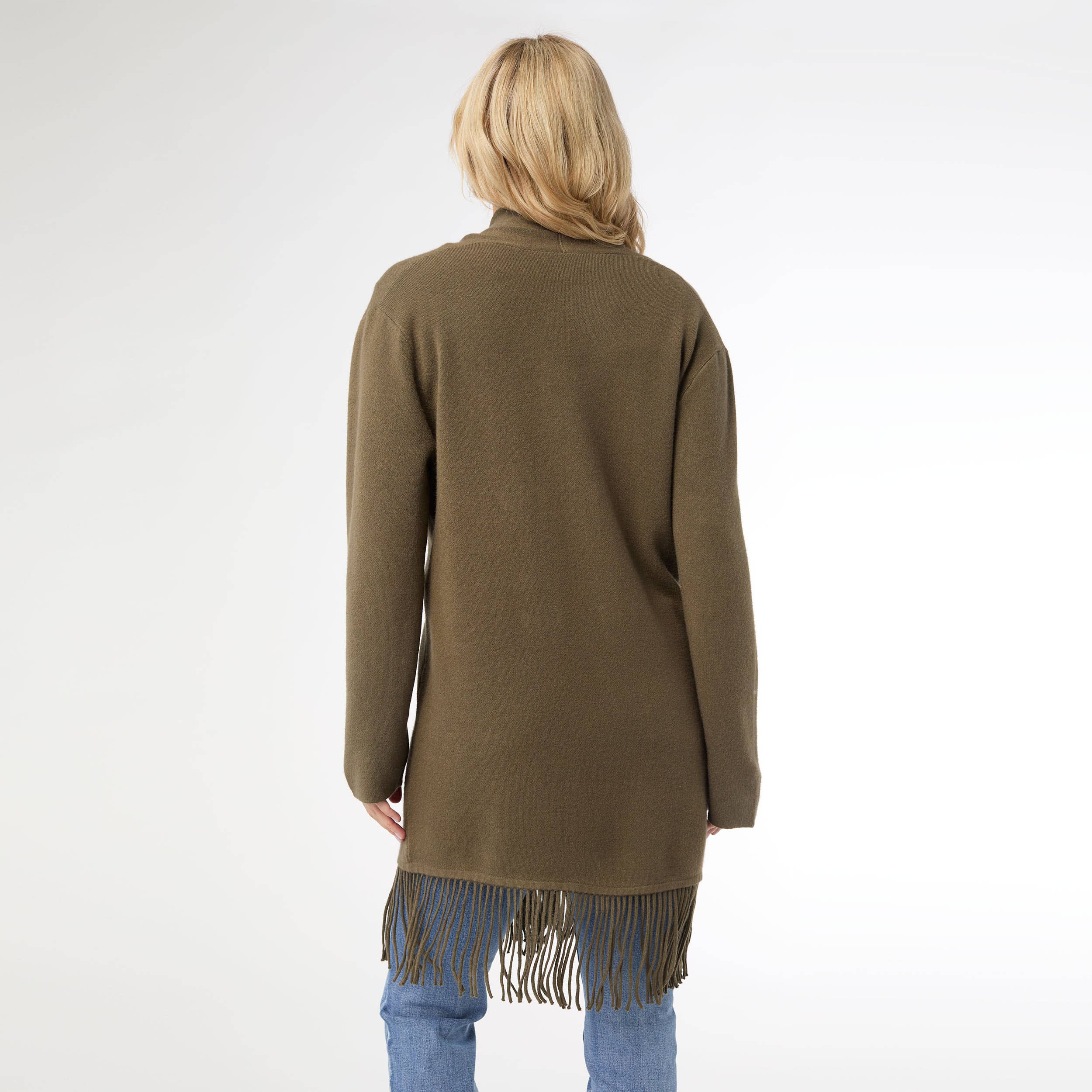 COCO + CARMEN - Wholesale Jacket - Women's - Heavenly-Luxe Mid Length Cardigan with Fringe5