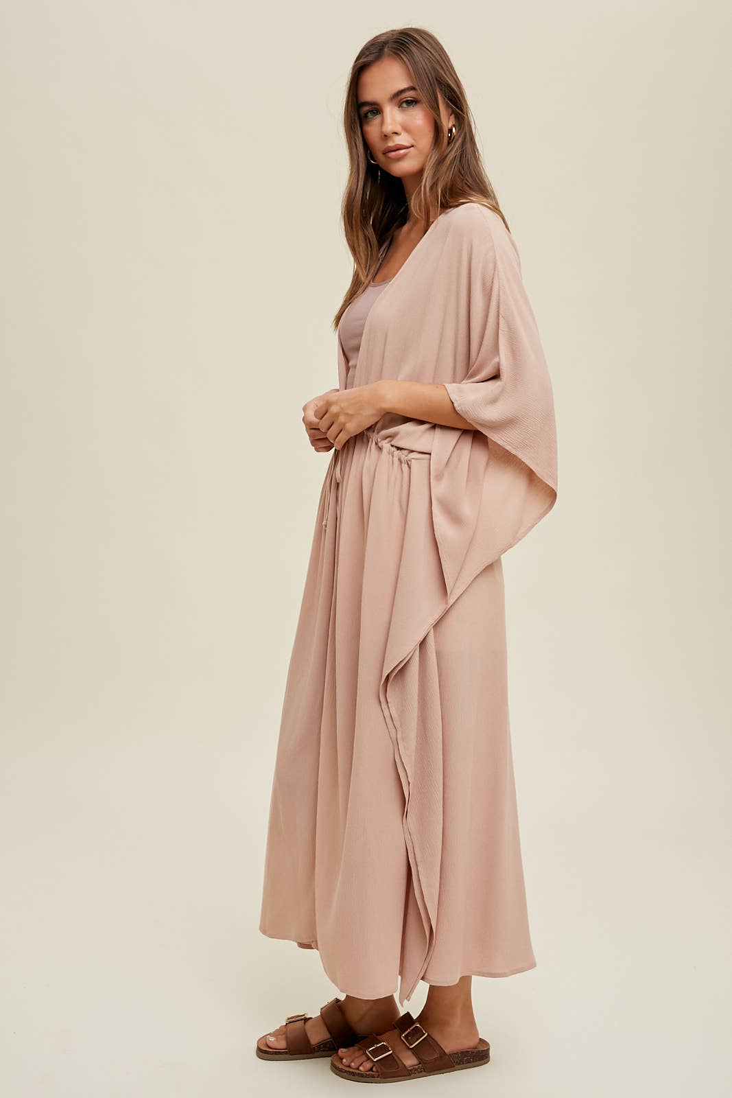 Wishlist Apparel - Wholesale Kimono - Women's - KIMONO COVER-UP WITH WAIST TIE / WL22-75009