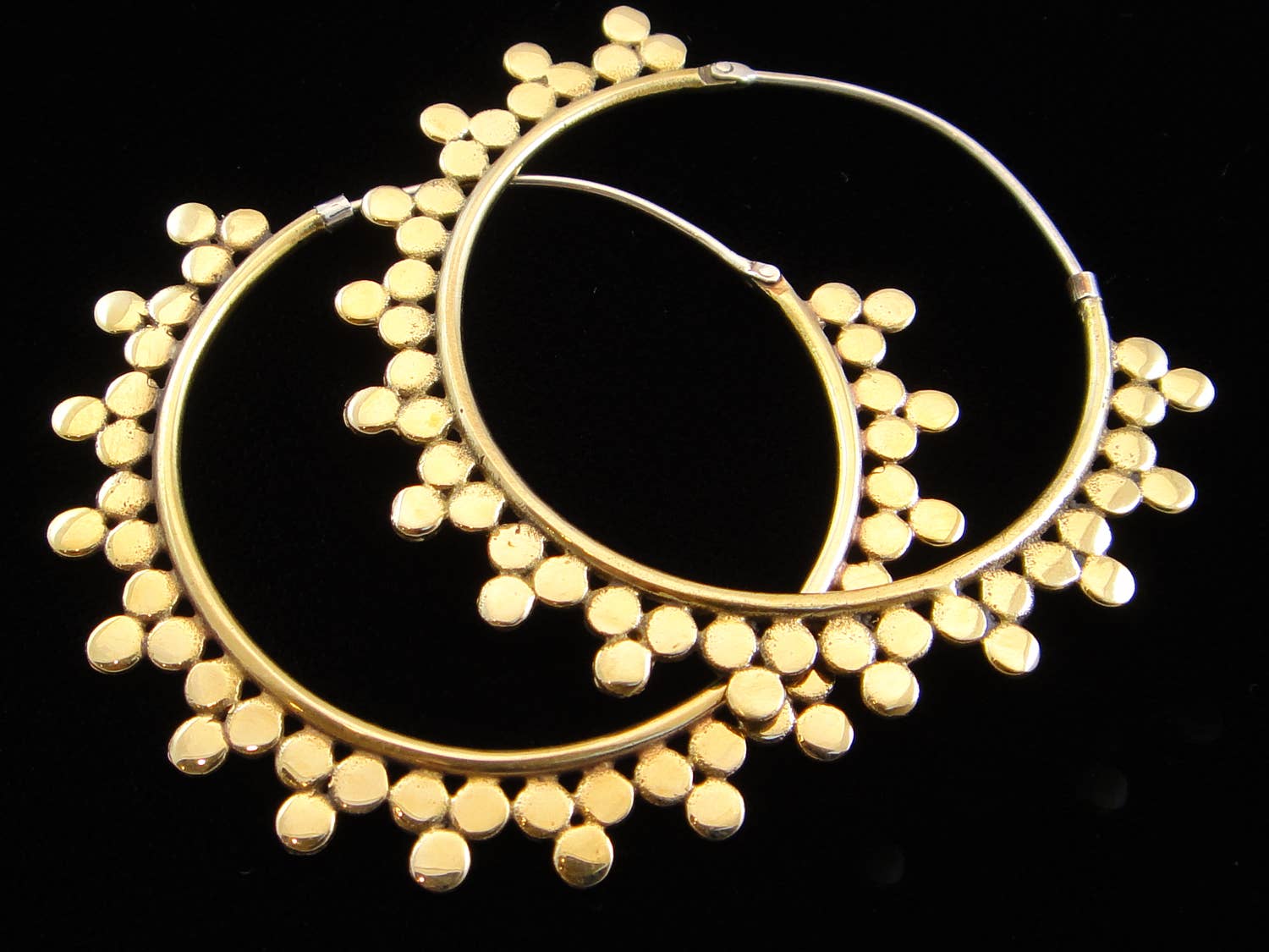 Tika – wholesale Hoop earrings – "Athena" Brass Earrings4