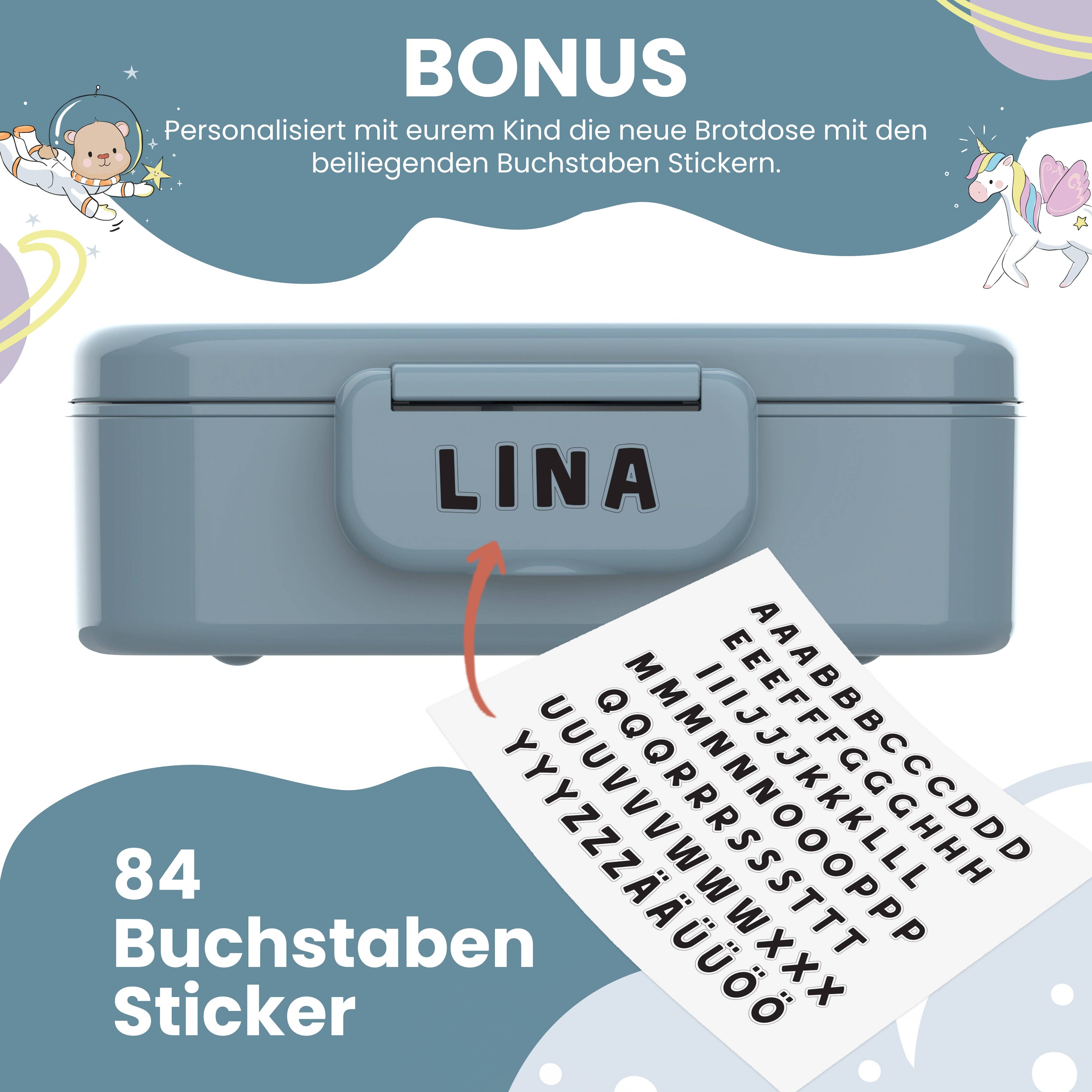 BEARFOOT - Wholesale Lunch Bag/Box - Kids - Children's lunch box with compartments, lightweight & leak-proof - blue4