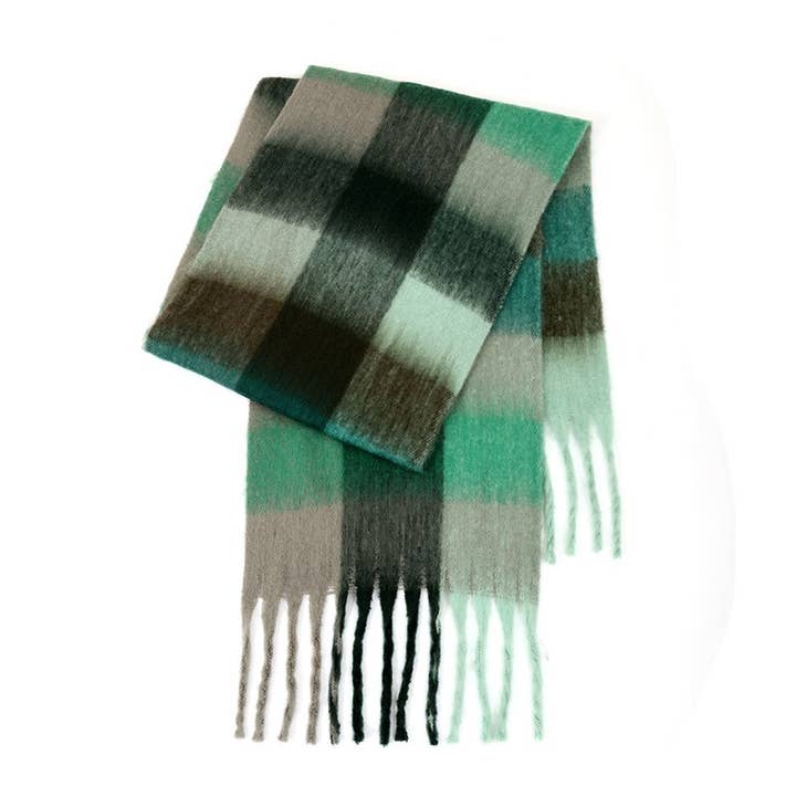 Sweetkama - Wholesale Scarf - Women's - Ladies Color Block AC Plaid Daily Scarf SKAS420116