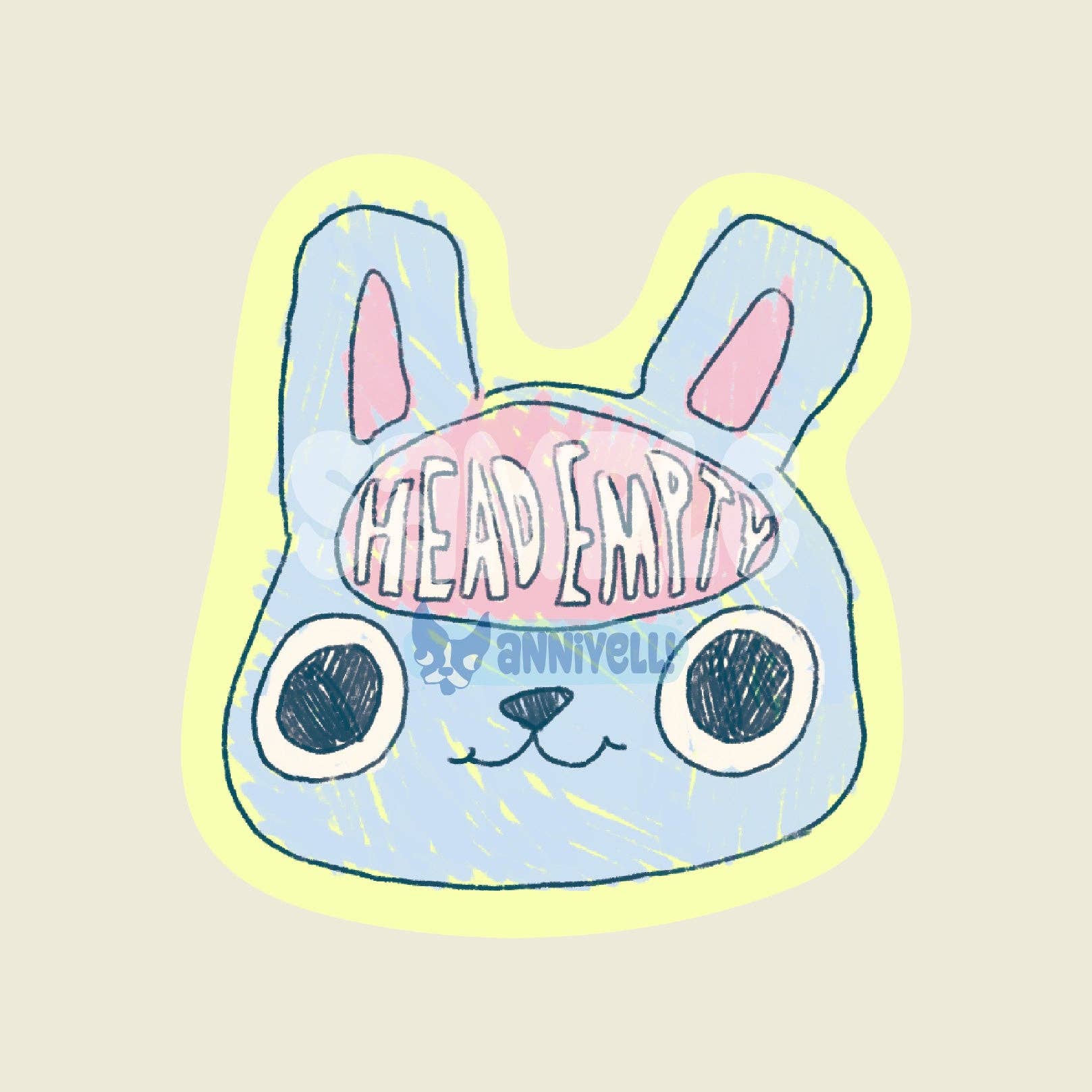 anniyell - Wholesale Sticker - head empty Die-Cut Sticker1