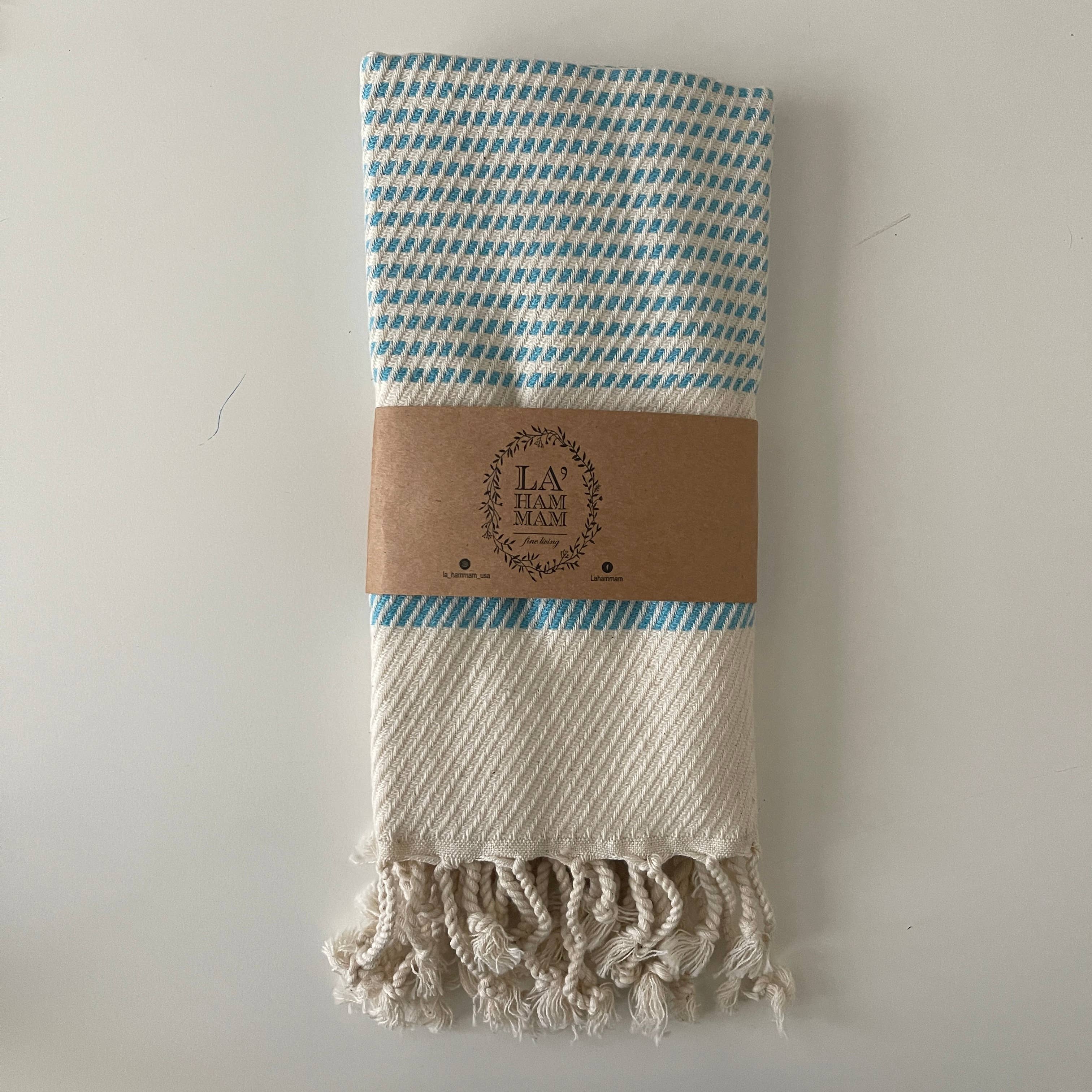 Diamond Turkish Cotton Kitchen / Hand Towel 2 pack 40x18 in – La'Hammam