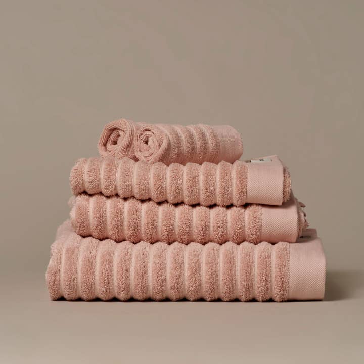 Misona - Wholesale Towel Set - Ribbed Organic Cotton Bath Towels & Face Cloths