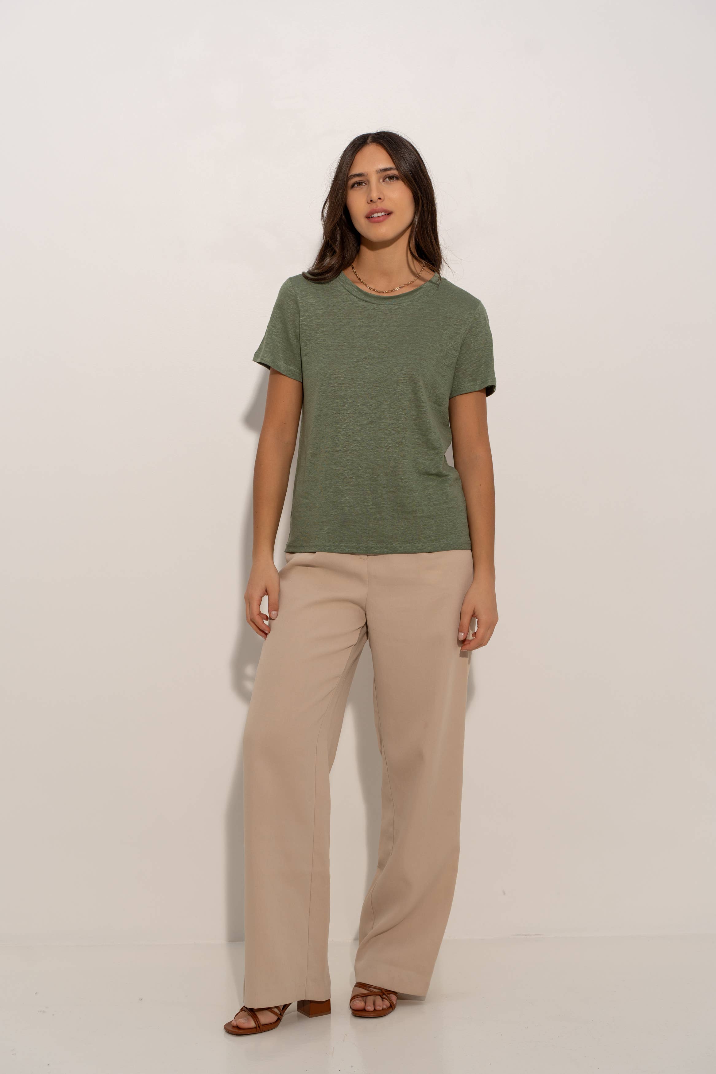 jw.atelier - Vente T-shirt – femme - T-shirt col rond en lin 3