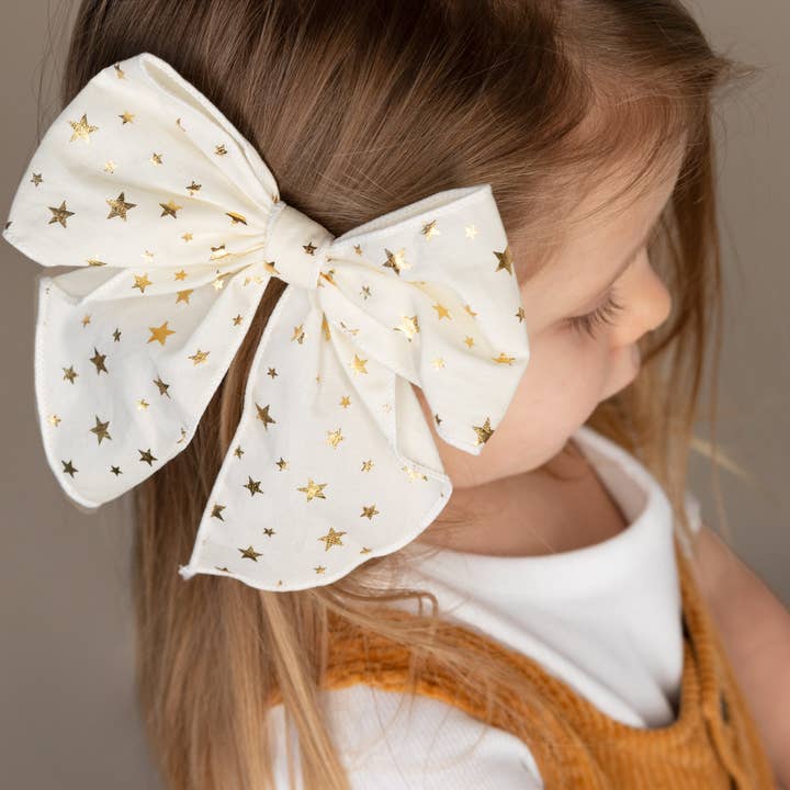 Bows Arts - Wholesale Hair Bow - Kids - Holiday Linen Long Tail Bow1