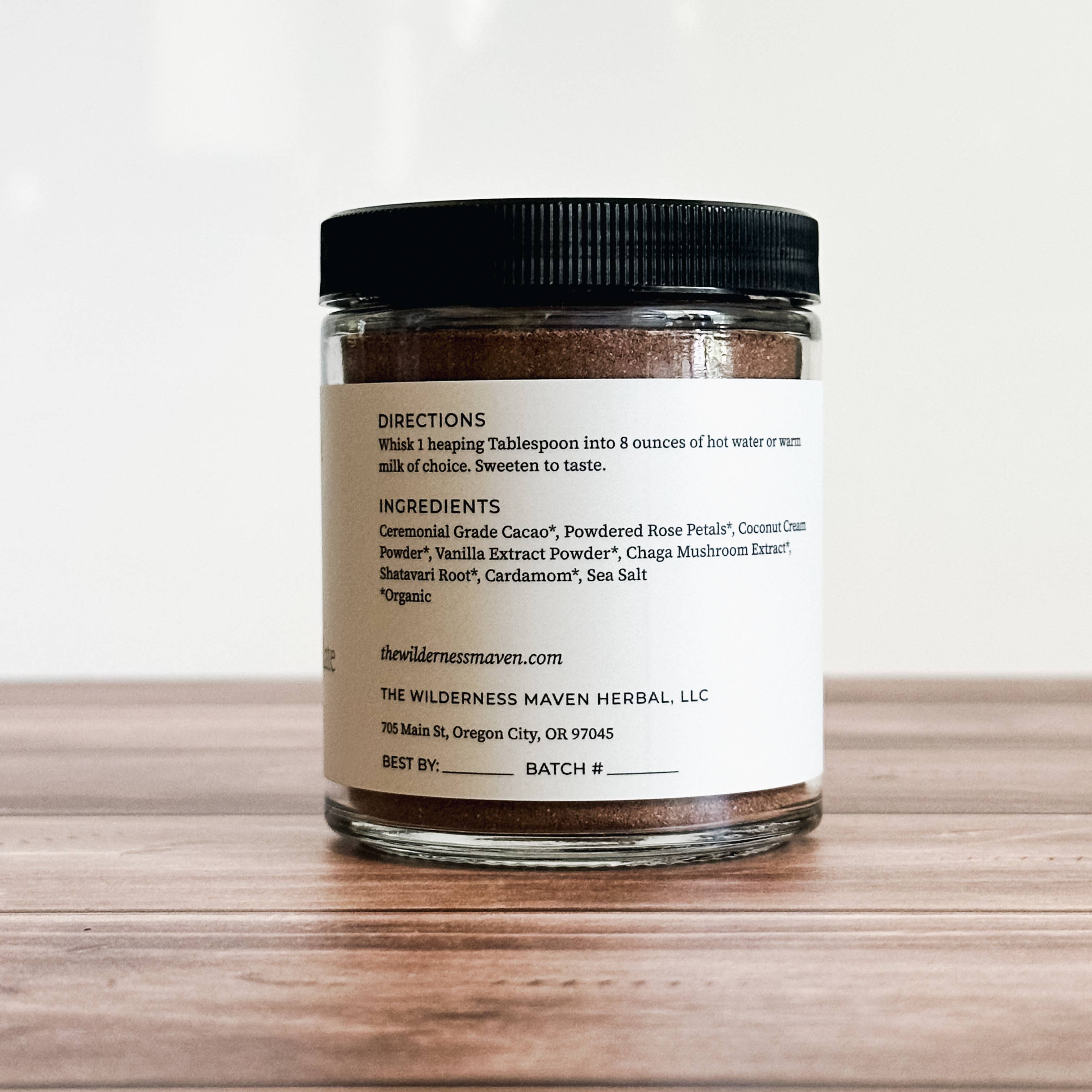 Wilderness Maven Apothecary – Kit/preparado de chocolate quente por atacado – Chocolate de Rosa e Chaga1