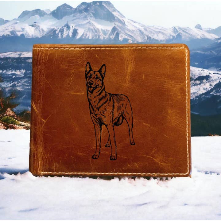 Texan Customs - Wholesale Wallet - Men's - Belgian Malinois Leather Bifold Wallet Premium Quality