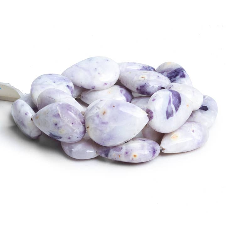 Peras Roxas Simples Morado 18 polegadas 22 contas por atacado de The Bead Traders