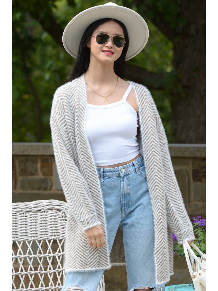 ESLEY - Wholesale Cardigan - Women's - 52319TJY- Vintage Loose Cardigan Sweater2