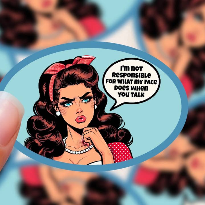 Autocollant en vinyle Pin-up Girl, Not Responsible pour la vente par Graceful Darkness, LLC