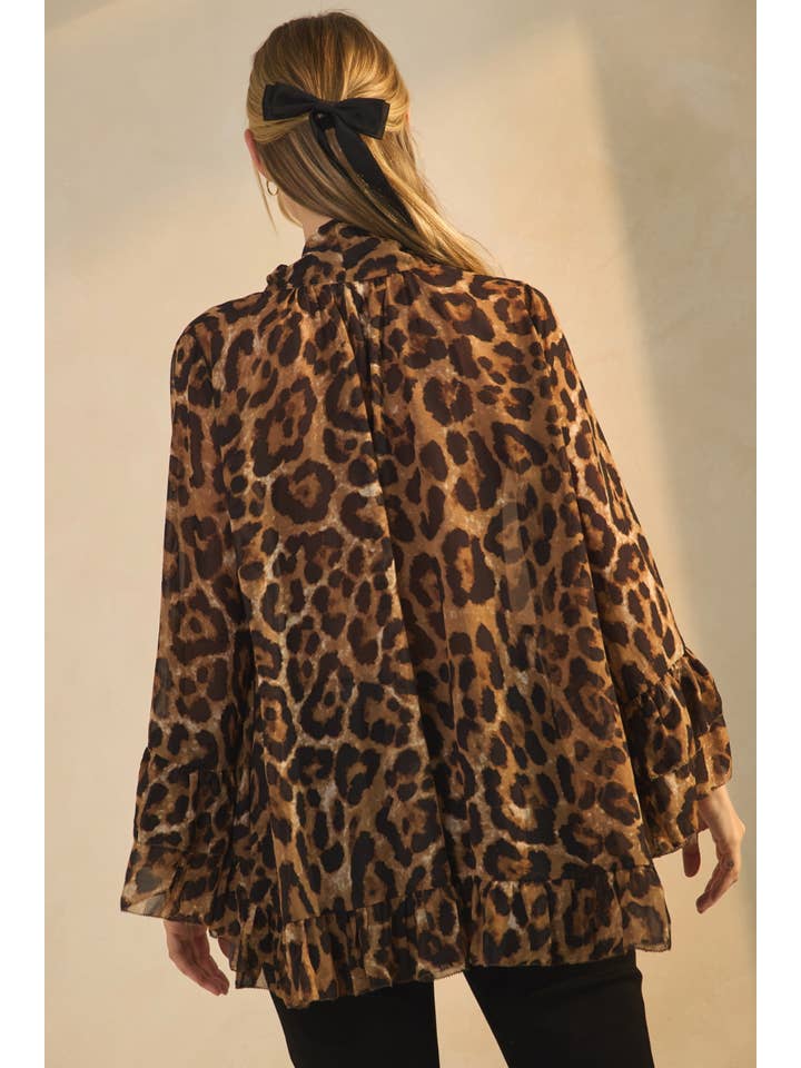 Oddi - Wholesale Blouse - Women's - Leopard Printed Chiffon Blouse6