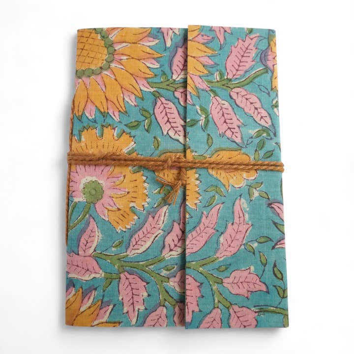 Claire Beaugrand - Wholesale Notebook - Notebook covered with "Tourensol" printed fabric