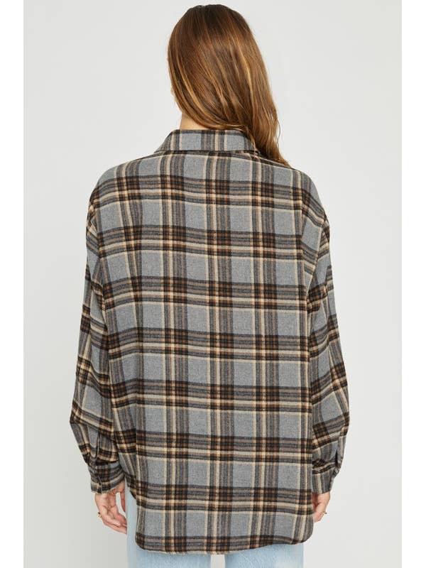 CHEMISE À CARREAUX SURDIMENSIONNÉE pour la vente par Lemon Tree