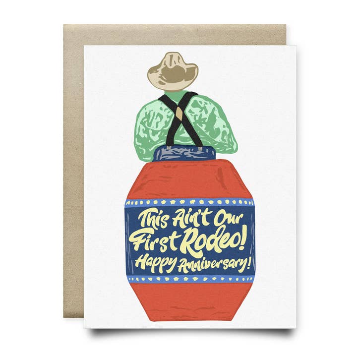 First Rodeo Anniversary Card for wholesale by Anvil Cards