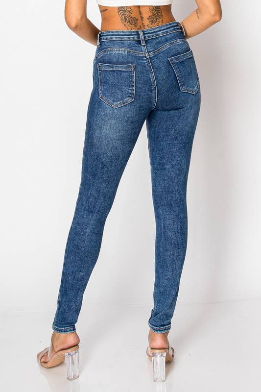 G42 1 A - Embellished Blue Skinny Jeans for wholesale on Faire1