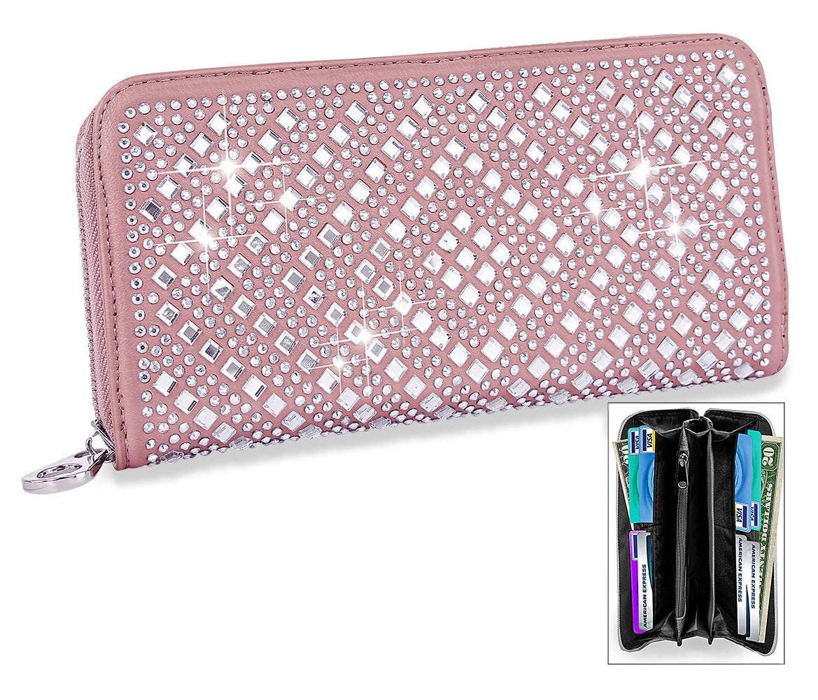 Handbag Express – wholesale Wallet – Women's – Unique Rhinestone Design Accordion Wallet13